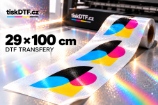 DTF transfer 29 x 100 cm  Cold Peel Glitter DTF
