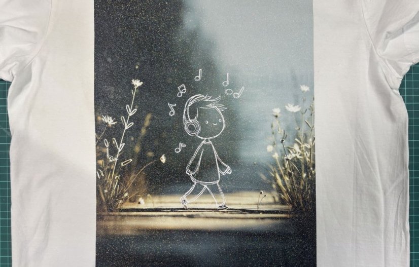 tiskDTF glitter třpitivé barvy